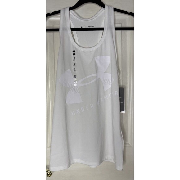 Women’s XS Under Armour Tank Top Loose Fit NWT White - Picture 1 of 6
